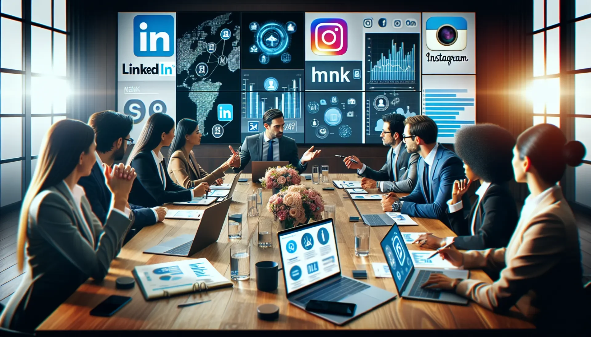 Linkedin instagram actions commerciales